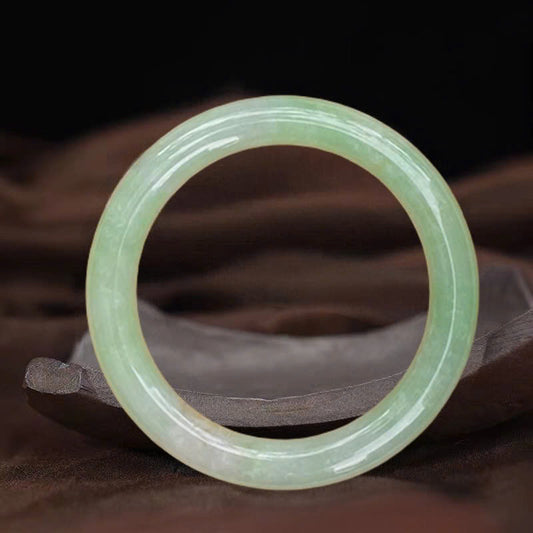 Certified Type A Apple Green Jade Bangle Bracelet