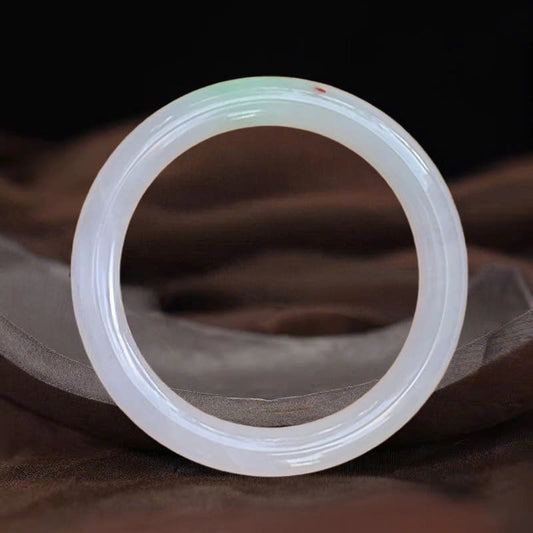 Certified Type A Lavender with Apple Green Jade Bangle Bracelet