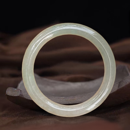 Certified Type A Jade Bangle Bracelet – Smooth Vein Pattern