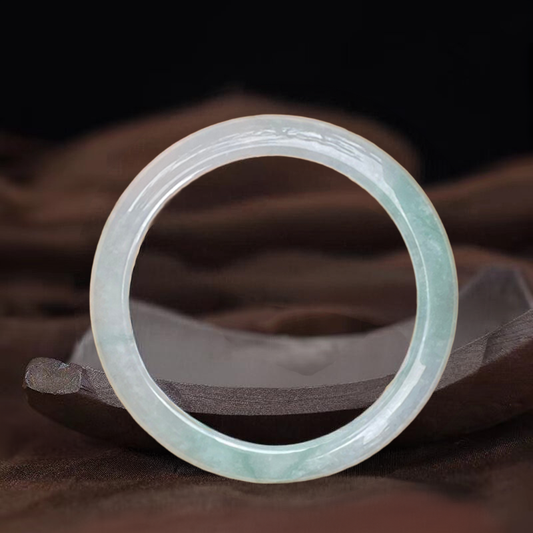 Certified Type A Lavender Green Jade Bangle Bracelet