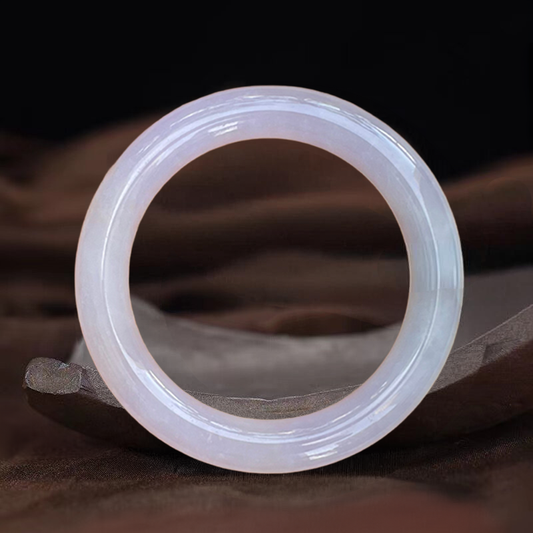 Certified Type A Lavender Jadeite Bangle Bracelet